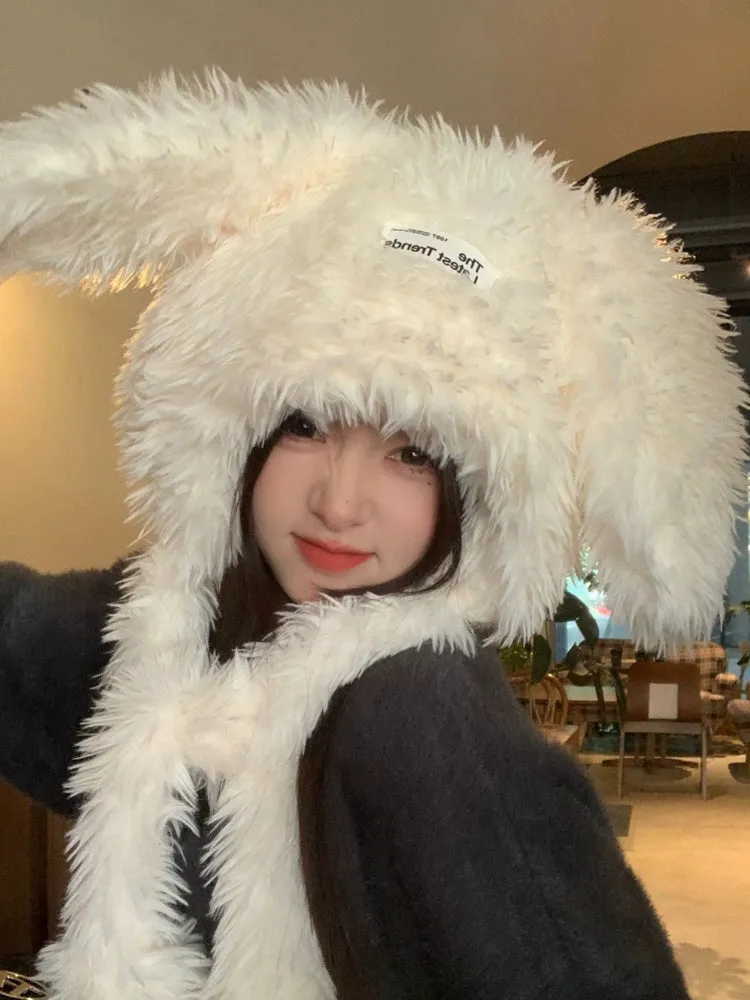 Sweet Long-Haired Rabbit Ear Hat