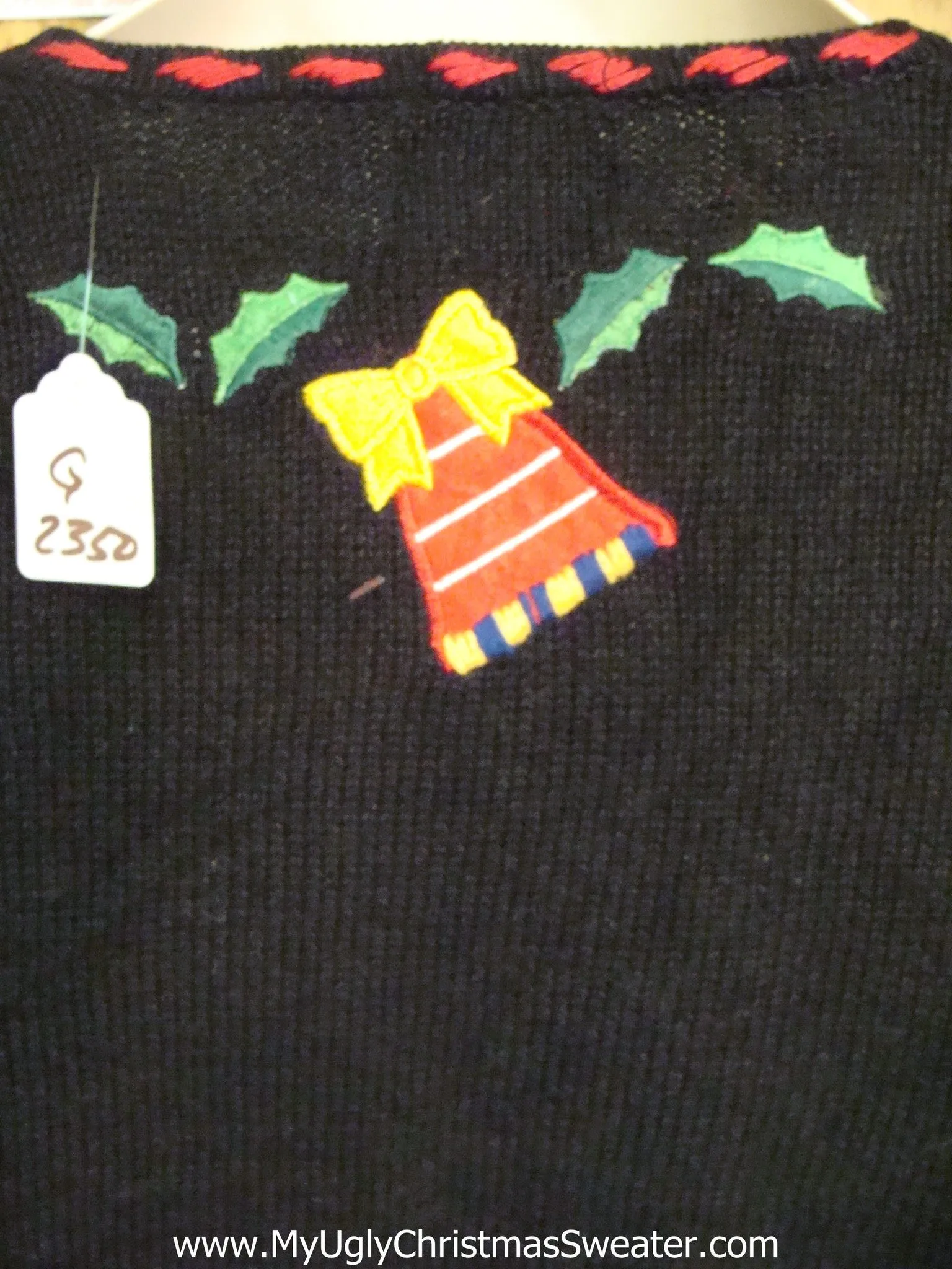 Tacky Black Busy Light Up Ugly Xmas Sweater