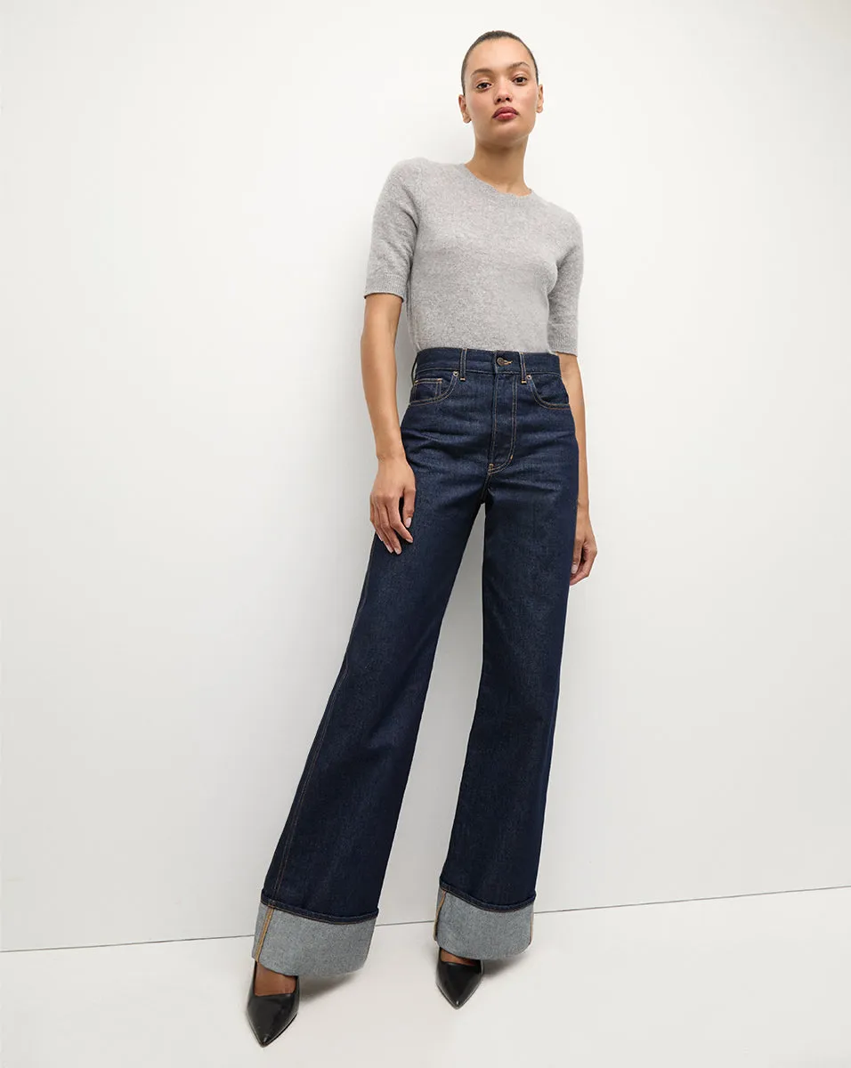 Taylor Cuffed Wide-Leg Jean