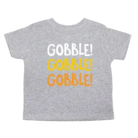 Thanksgiving Multicolored Gobble Toddler Short Sleeve T-Shirt