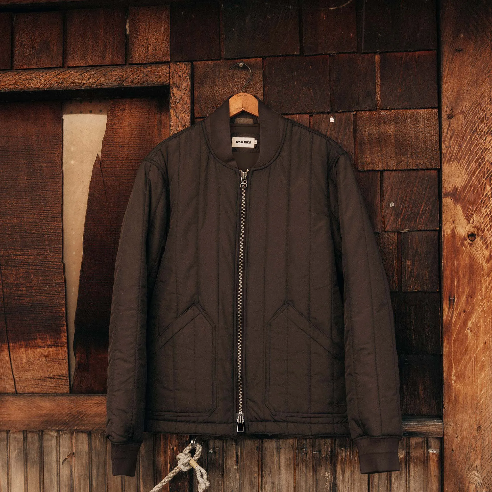 The Able Jacket in Soil Quilted Nylon