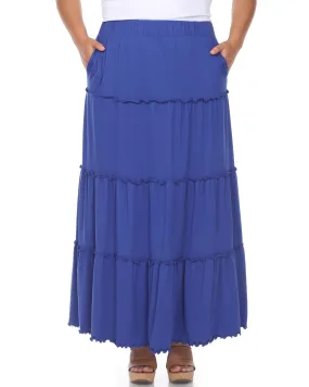 Tiered Maxi Skirt | Royal