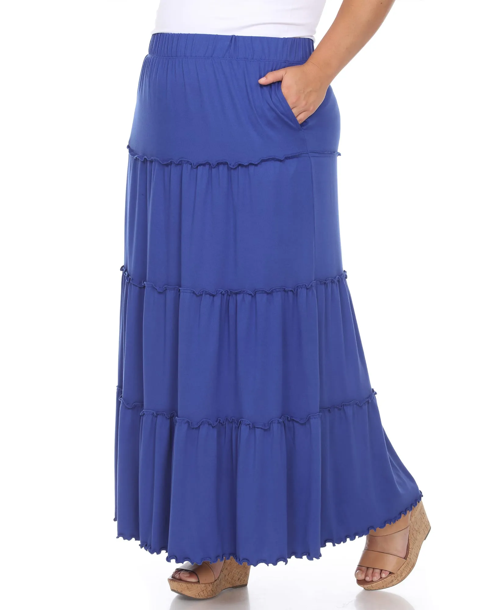 Tiered Maxi Skirt | Royal