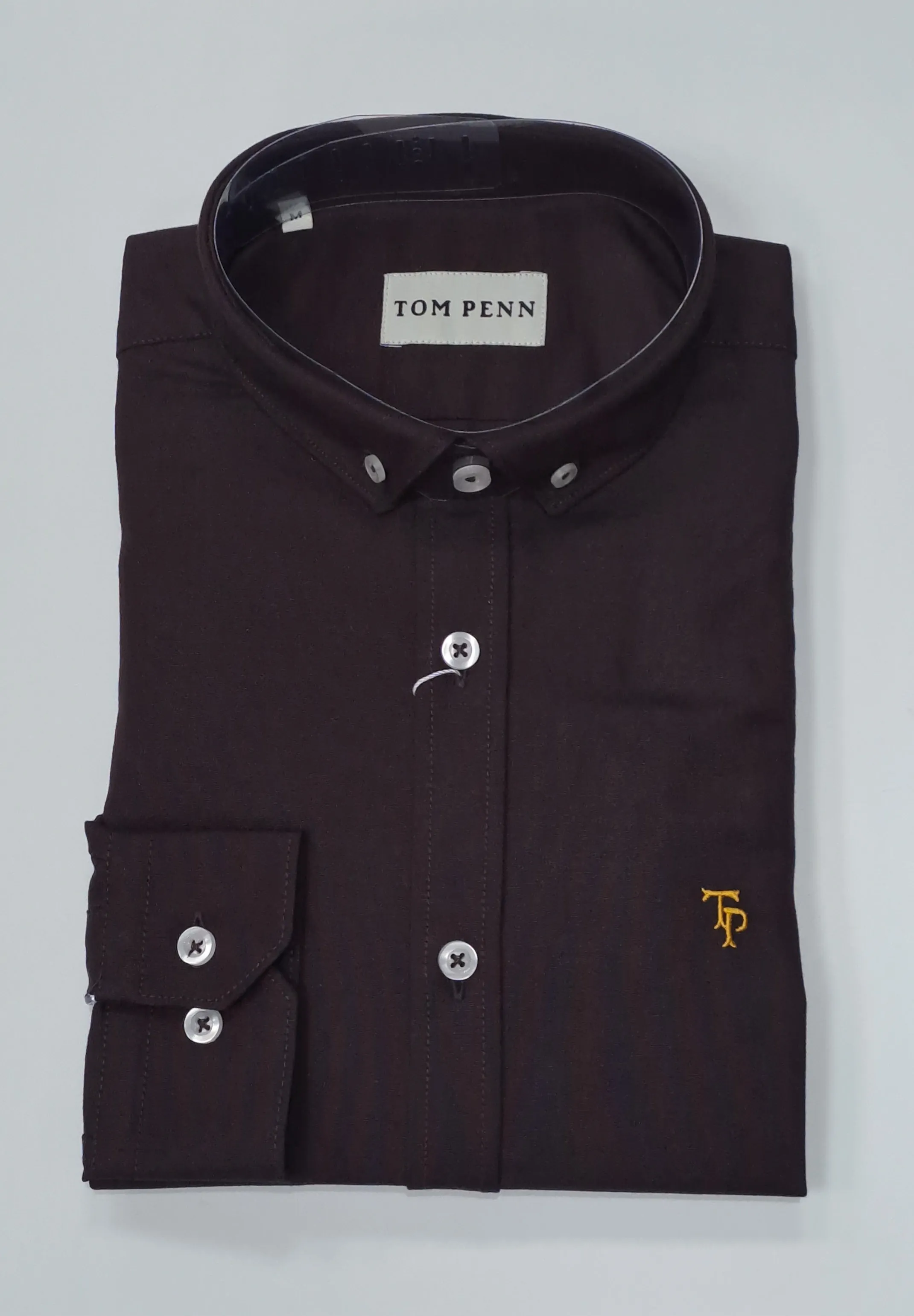 Tom Penn Long Sleeve Casual Shirt 330 - Burgundy