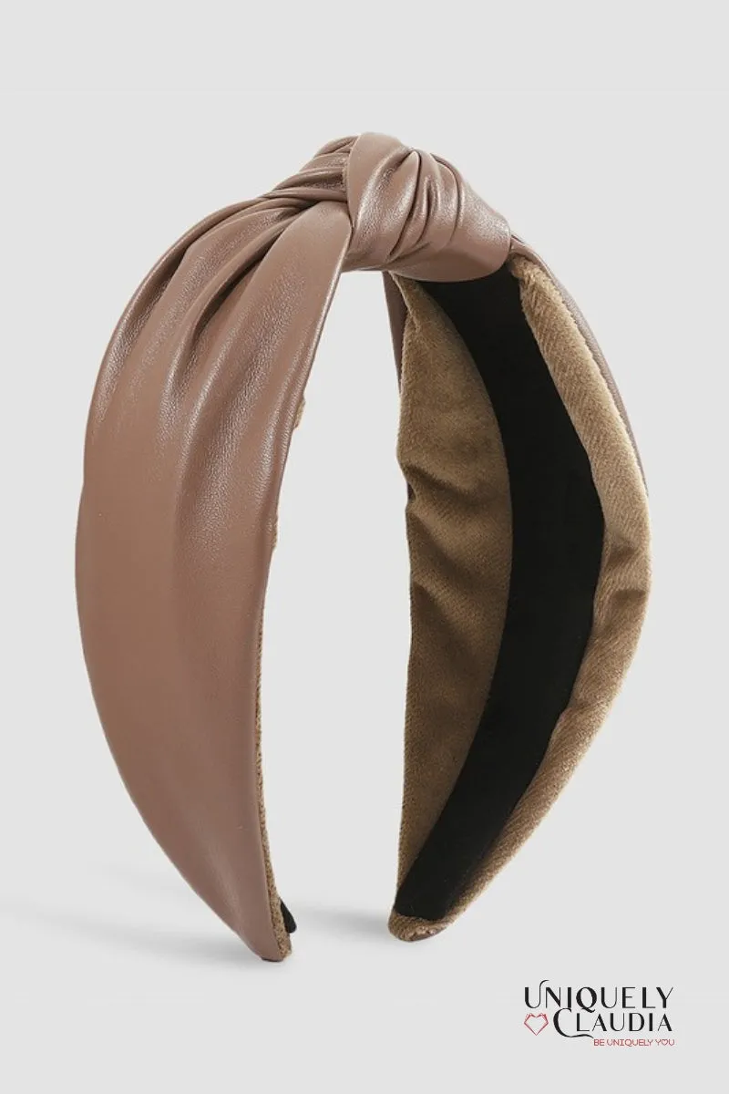 Twisted Vegan Leather Headband