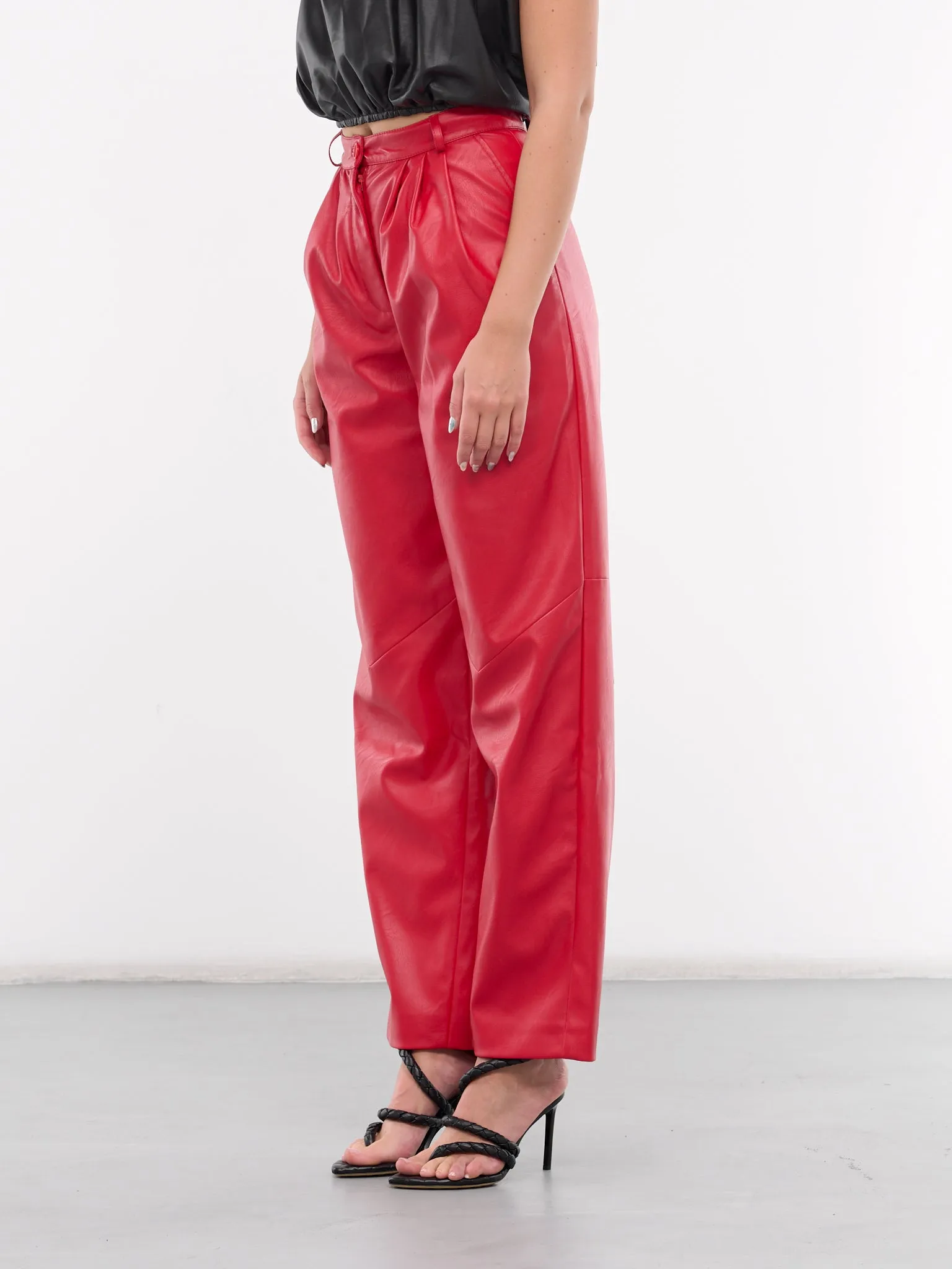 Vegan Leather Pants (PANTS1RED-VL-RED)