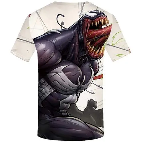 Venom T-shirt Men Skull Tshirt Printed War Tshirts Cool Muscle Tshirts Novelty Short Sleeve Fashion Mens Tops Style Big Size