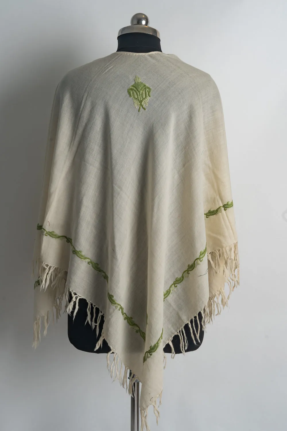 Verdant Grace Aari Hand Embroidery Poncho