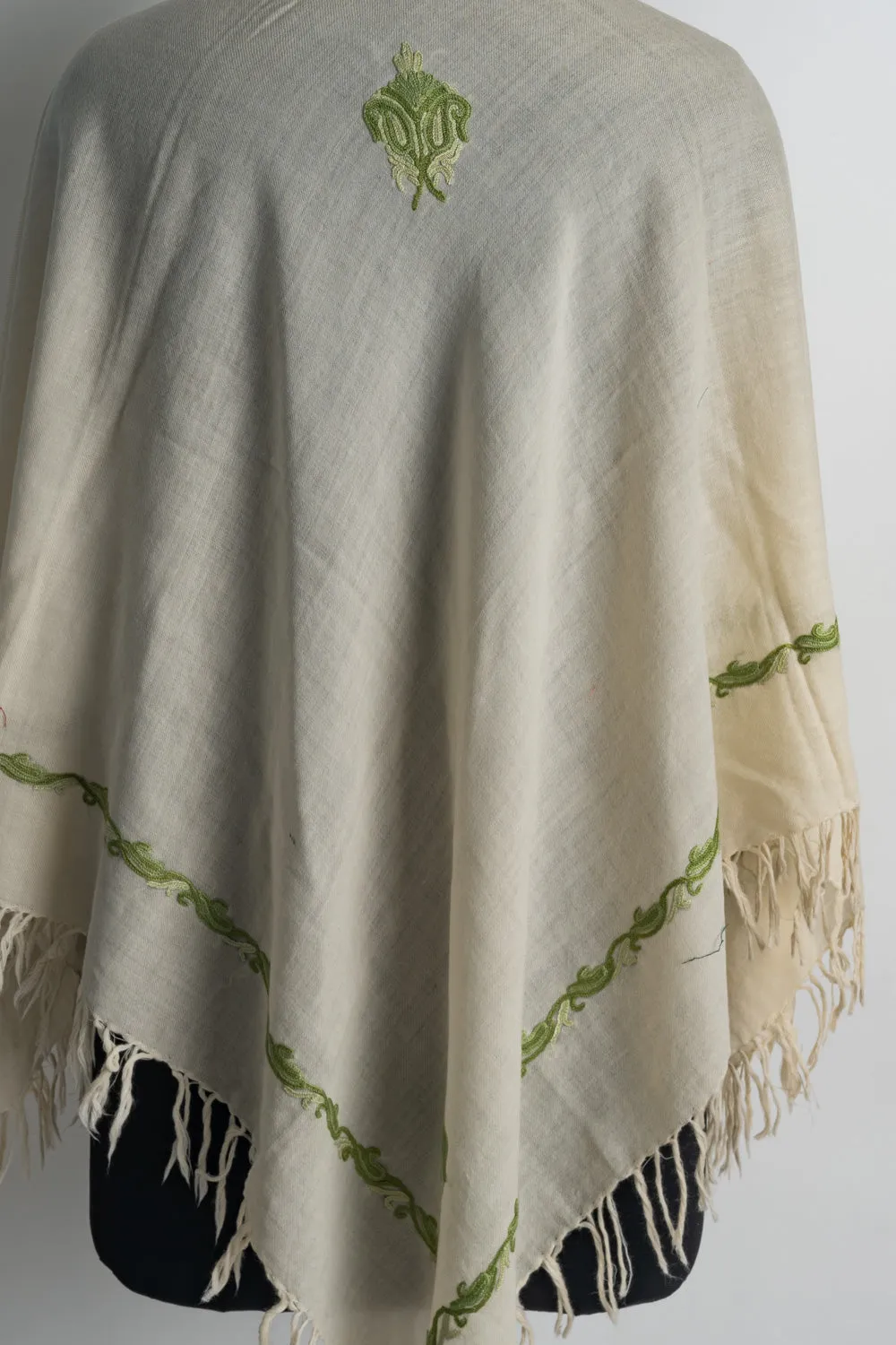 Verdant Grace Aari Hand Embroidery Poncho