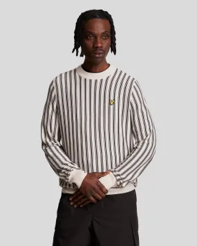 Vertical Stripe Crew Neck Jumper