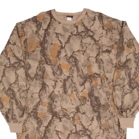 VINTAGE HUNTING NATURAL GEAR CAMO LONG SLEEVE POCKET TEE SHIRT 1990S SIZE 2XL