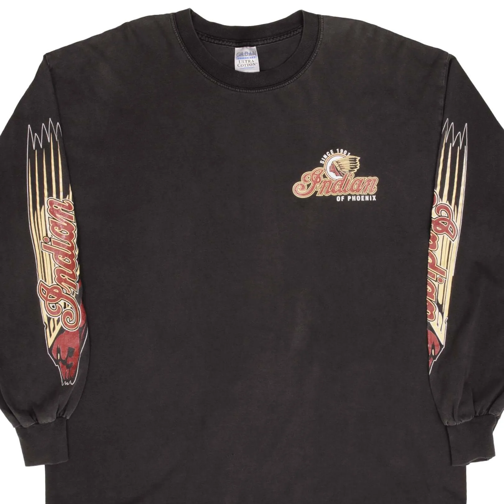 VINTAGE INDIAN MOTOCYCLE OF PHOENIX LONG SLEEVE TEE SHIRT 2000S SIZE XL