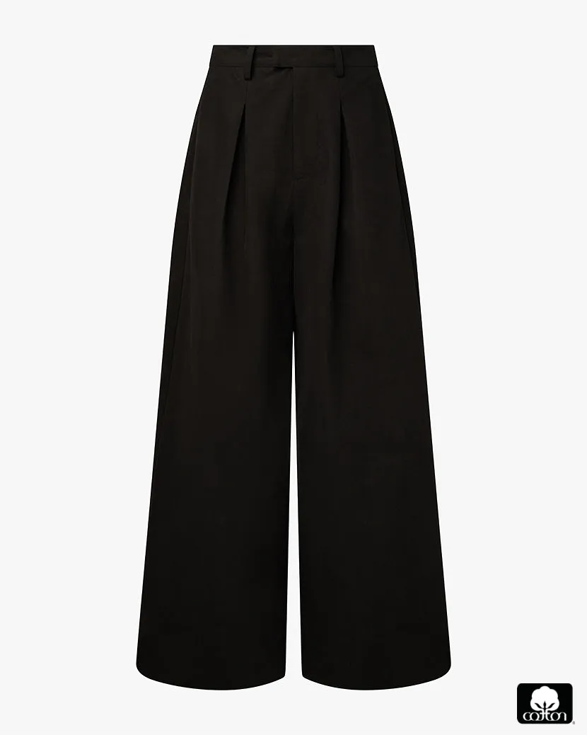 Wide Leg Pleated Trouser