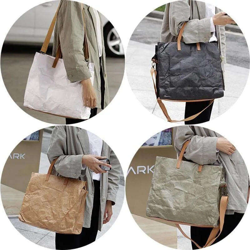 Women Kraft Paper Handbag and Shoulder Bag