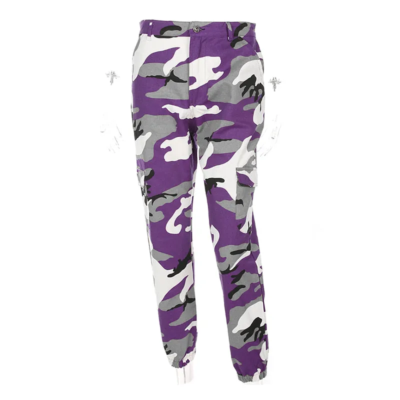 Women's Autumn High Waist Camouflage Pants