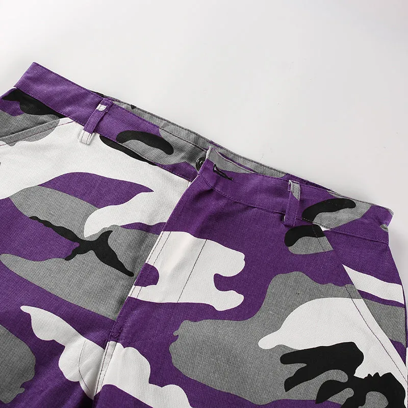 Women's Autumn High Waist Camouflage Pants