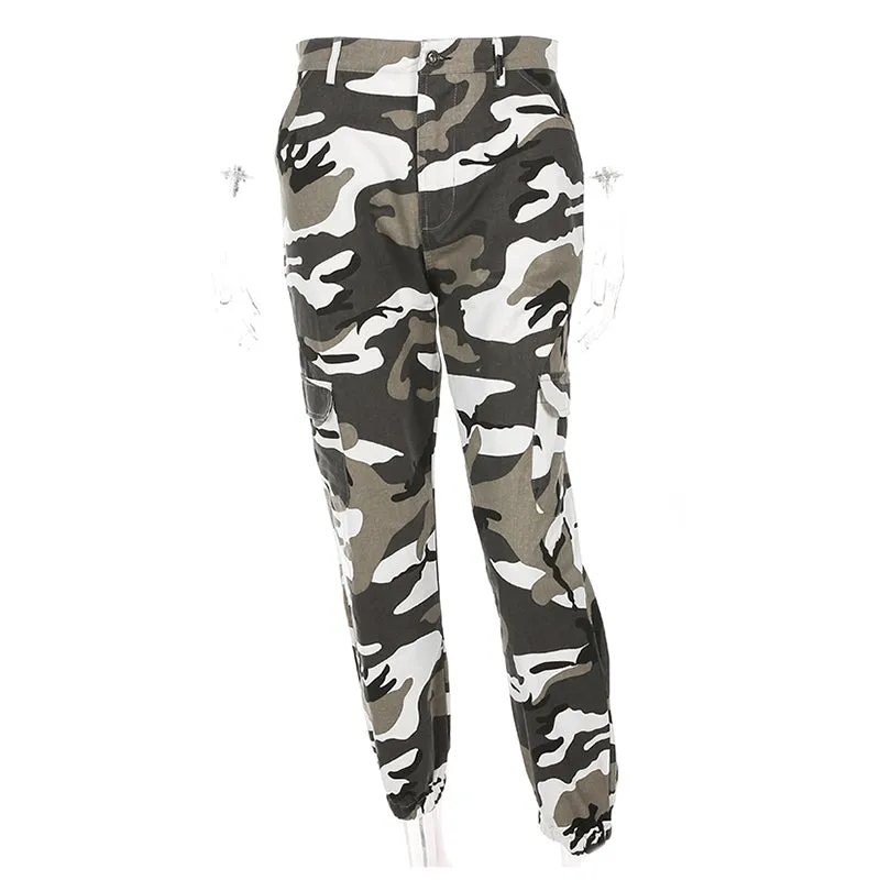 Women's Autumn High Waist Camouflage Pants