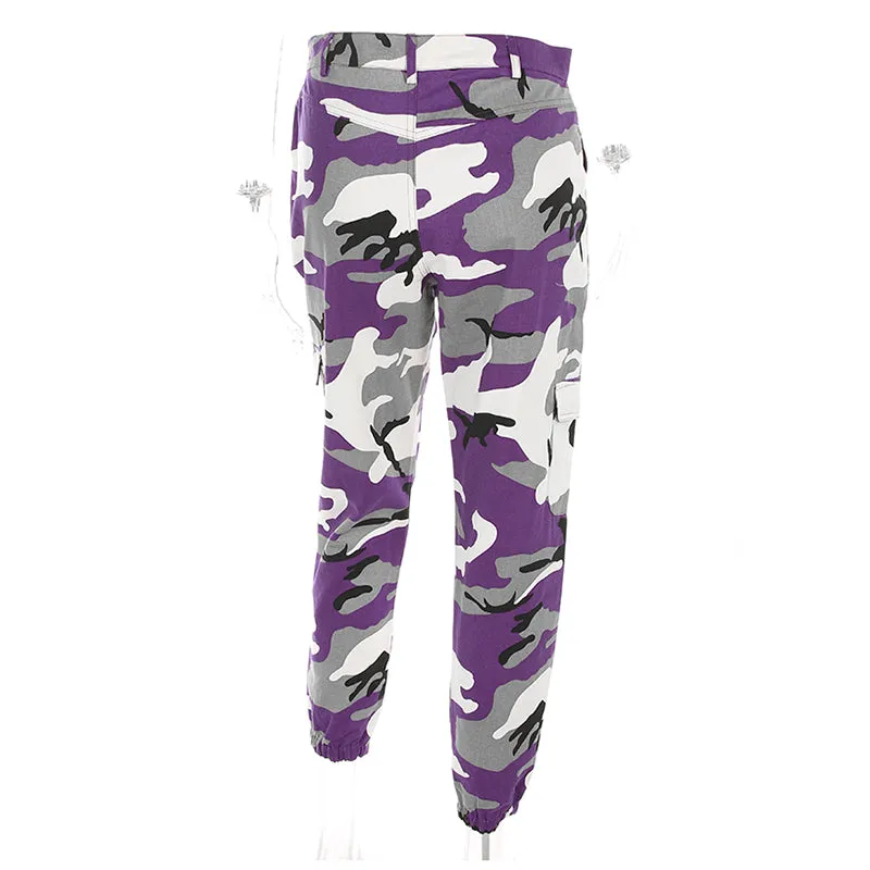 Women's Autumn High Waist Camouflage Pants