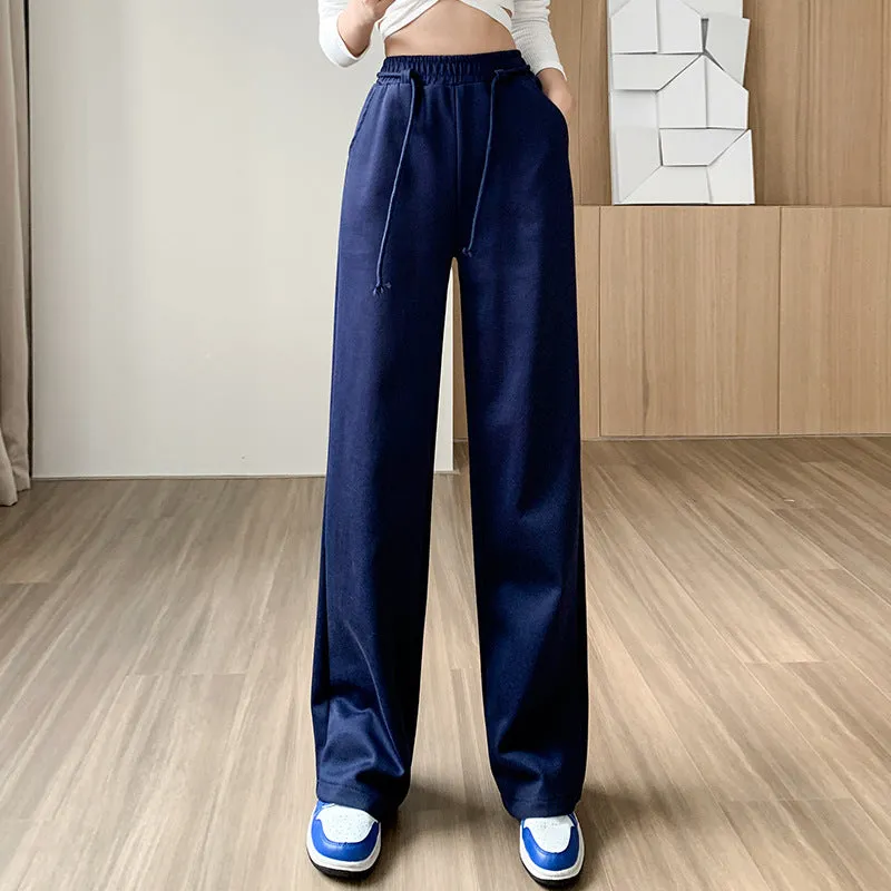 Women's Fall Winter Fashion Drawstring Loose Casual Pants