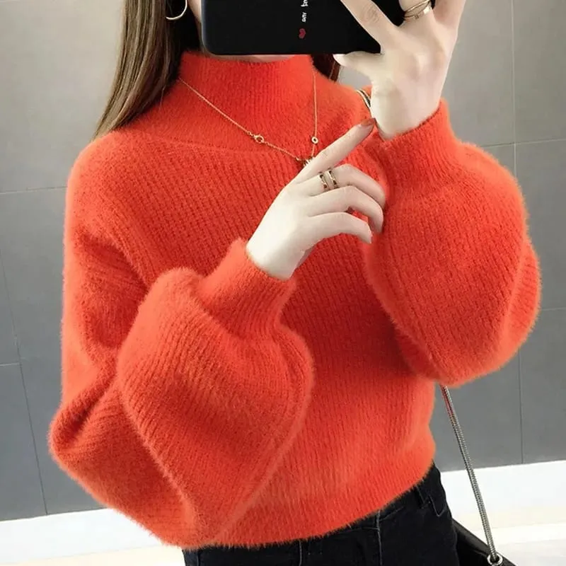 Women's Fashion Thick Mohair Sweaters Loose-fitting - WM0132