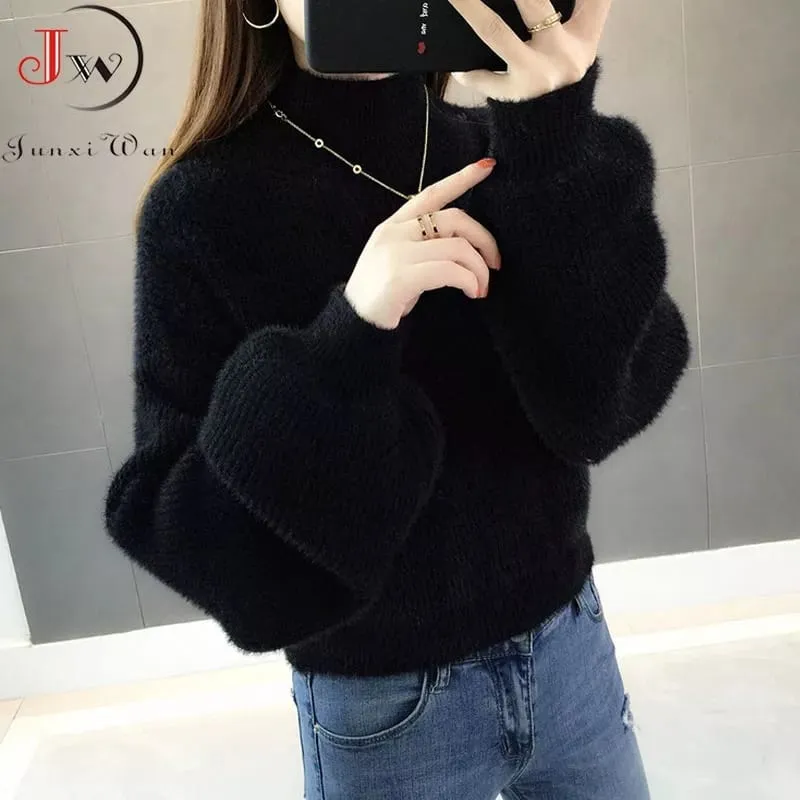 Women's Fashion Thick Mohair Sweaters Loose-fitting - WM0132