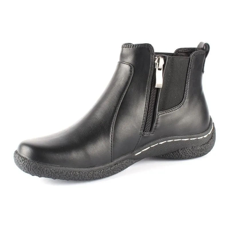 Women's Maddi Low Zip Boot Black