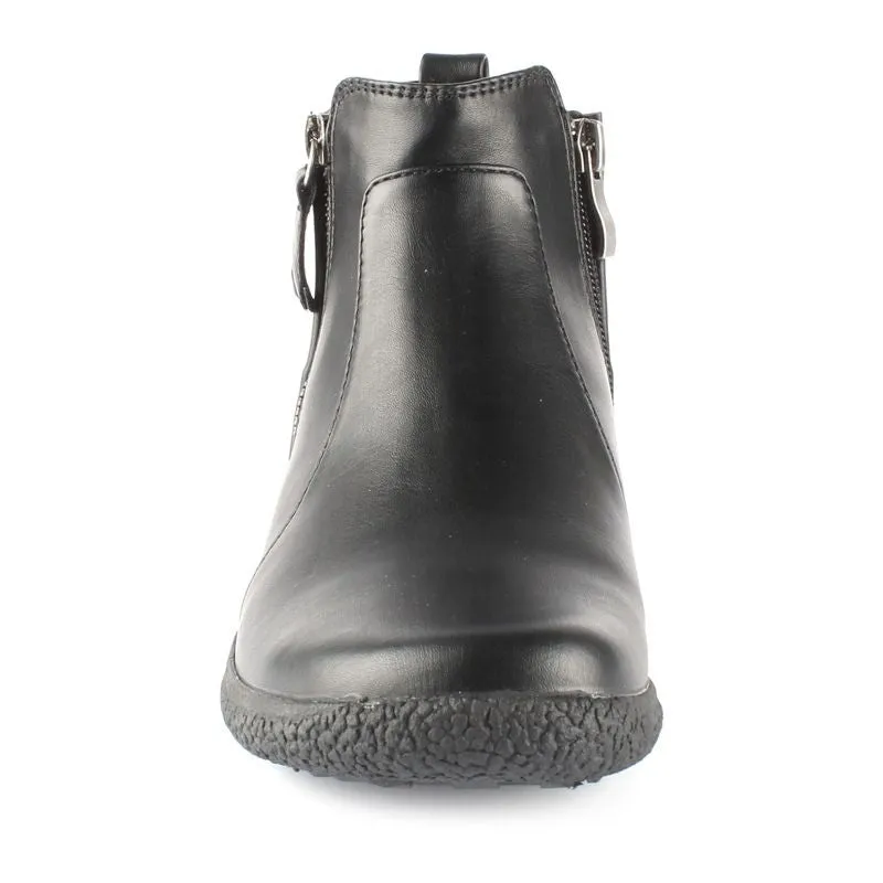 Women's Maddi Low Zip Boot Black