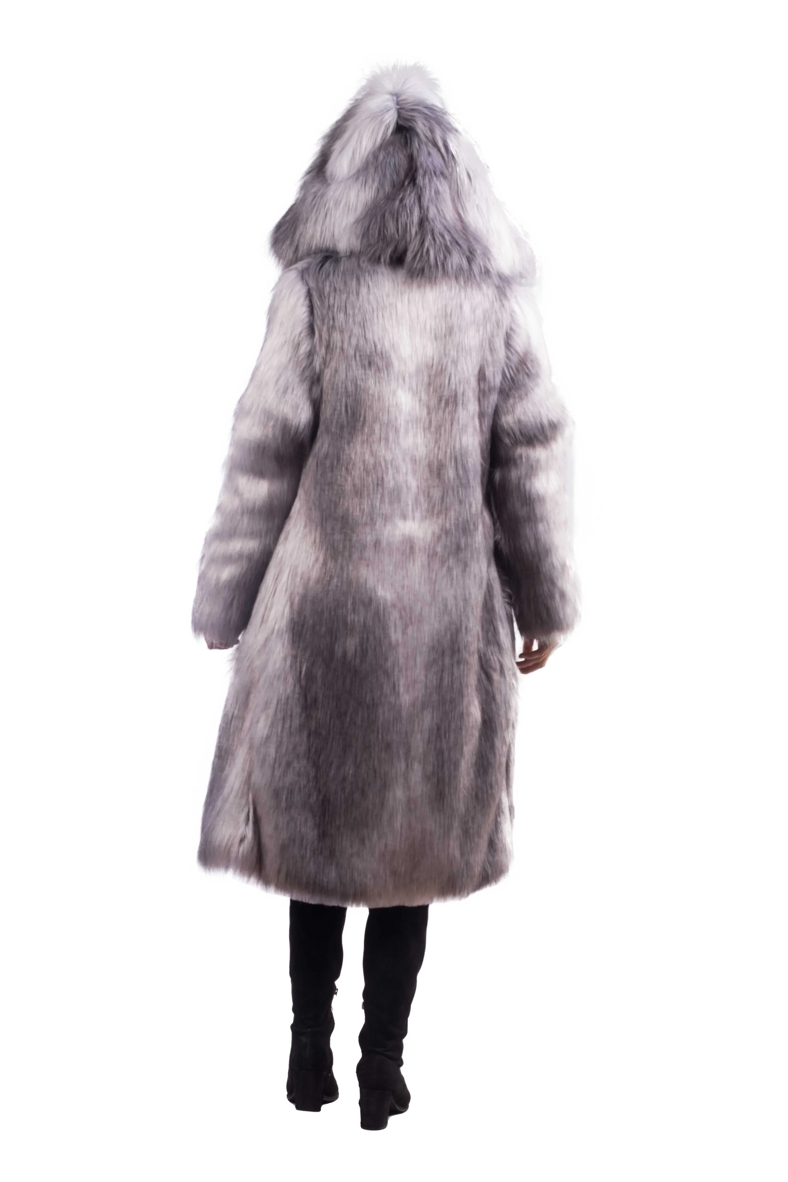 Women's Playa Coat in "Silvery Fox Tail"