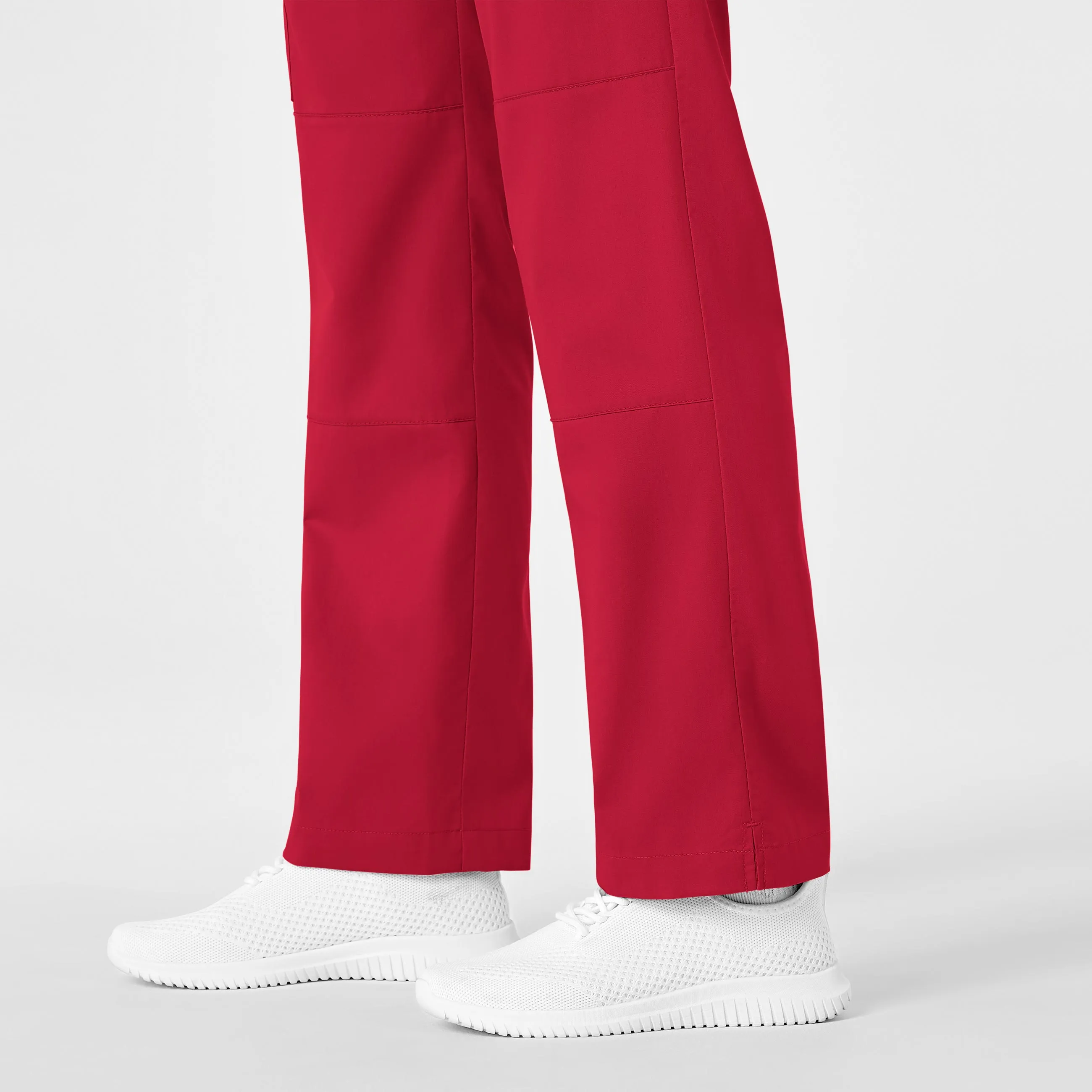 WonderWORK Women's Straight Leg Cargo Scrub Pant - Red