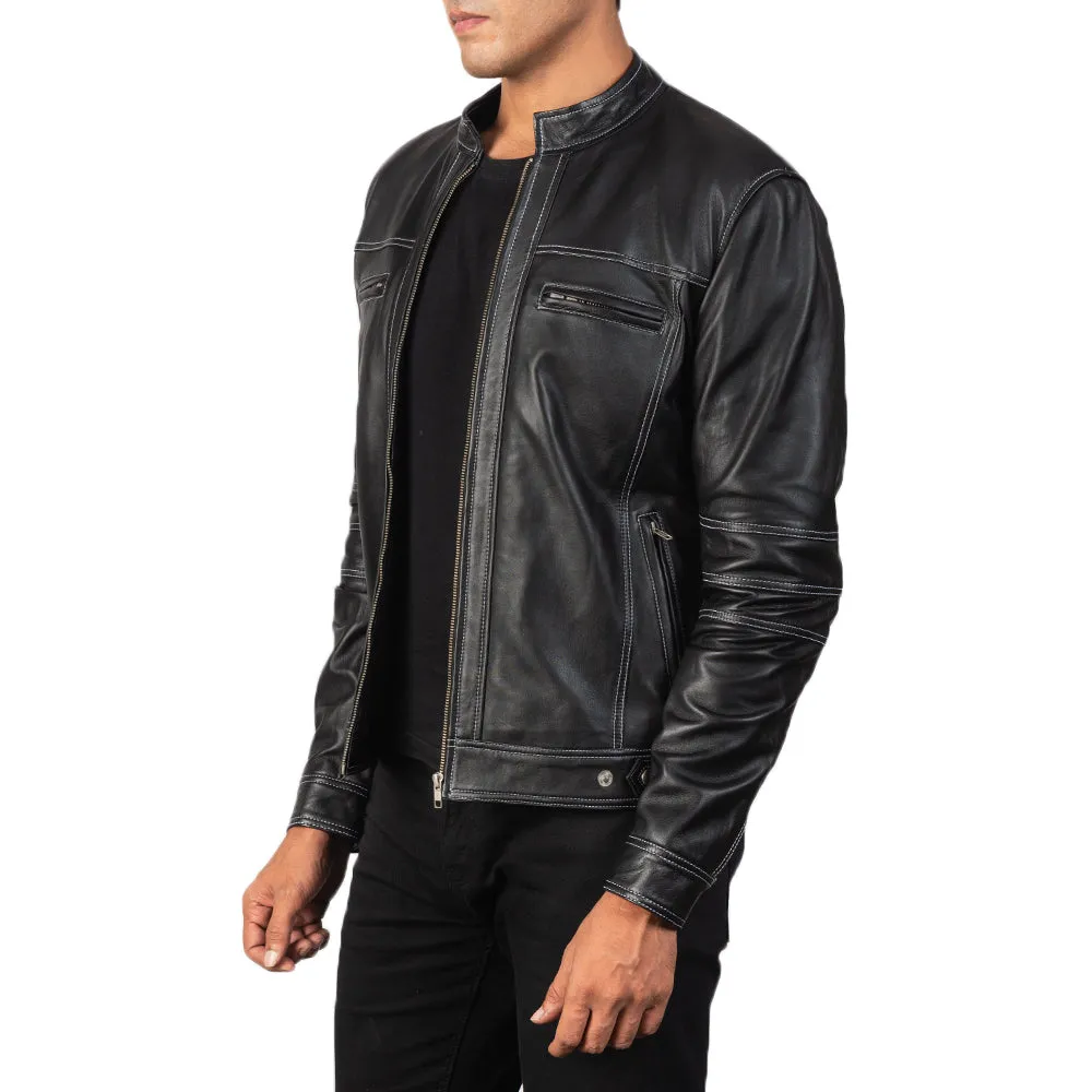 Youngster Black Leather Biker Jacket