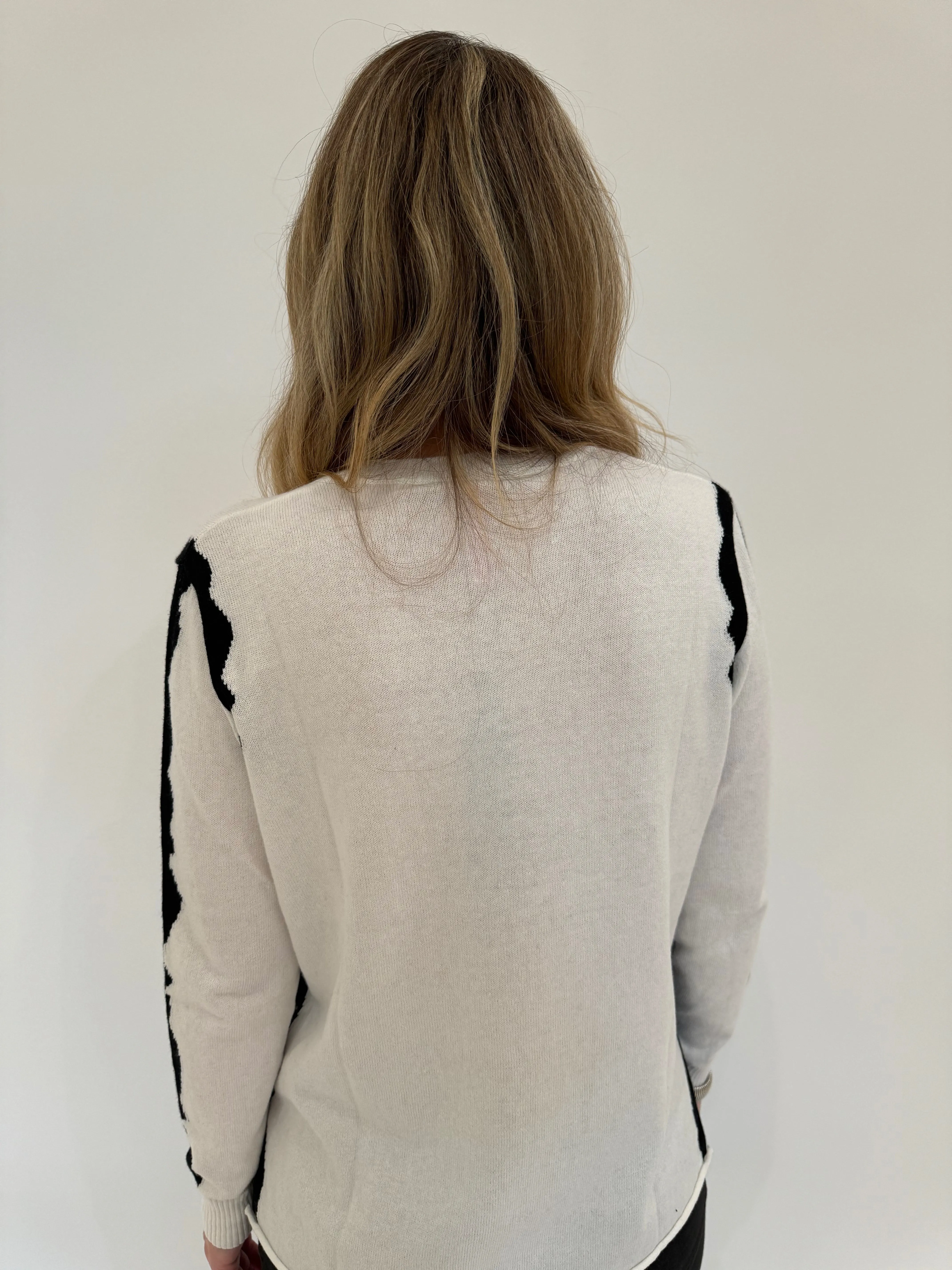 Zest Intarsia Crew Sweater - Snow